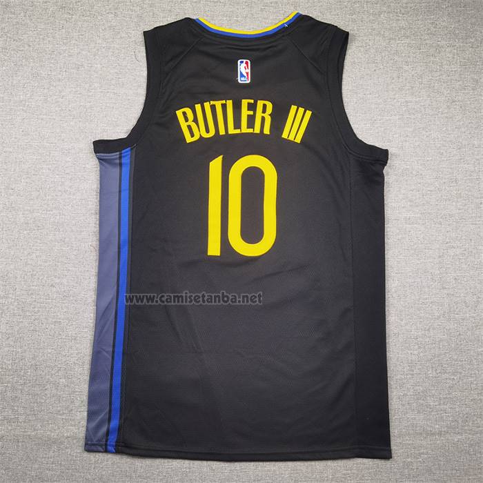 Camiseta Golden State Warriors Jimmy Butler III NO 10 Statement 2024-25 Negro